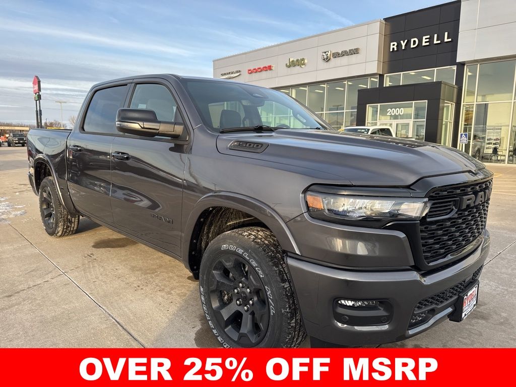 Gray (Granite Crystal Metallic Clearcoat) 2026 RAM 1500 Pickup Truck Four-Wheel Drive 8-Speed Automatic