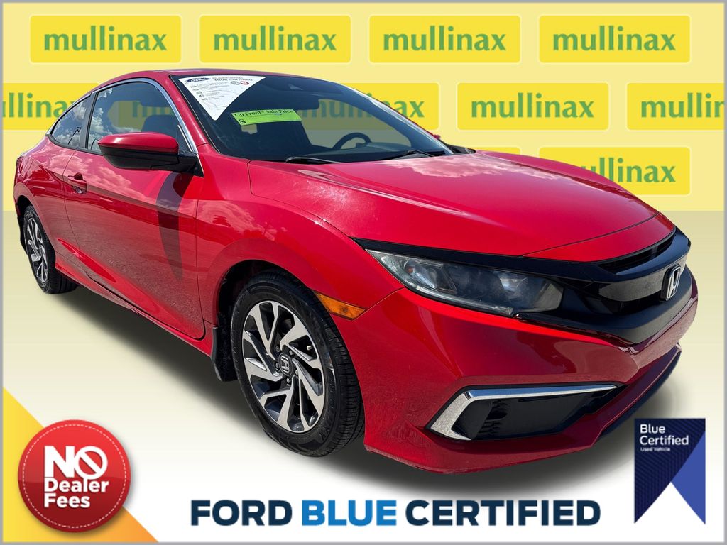 Rallye Red 2019 Honda Civic Coupe Coupe Front-Wheel Drive Continuously Variable Transmission