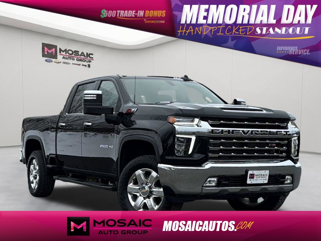 Black 2022 Chevrolet Silverado 2500HD LTZ Crew Cab 4WD Pickup Truck Four-Wheel Drive Automatic