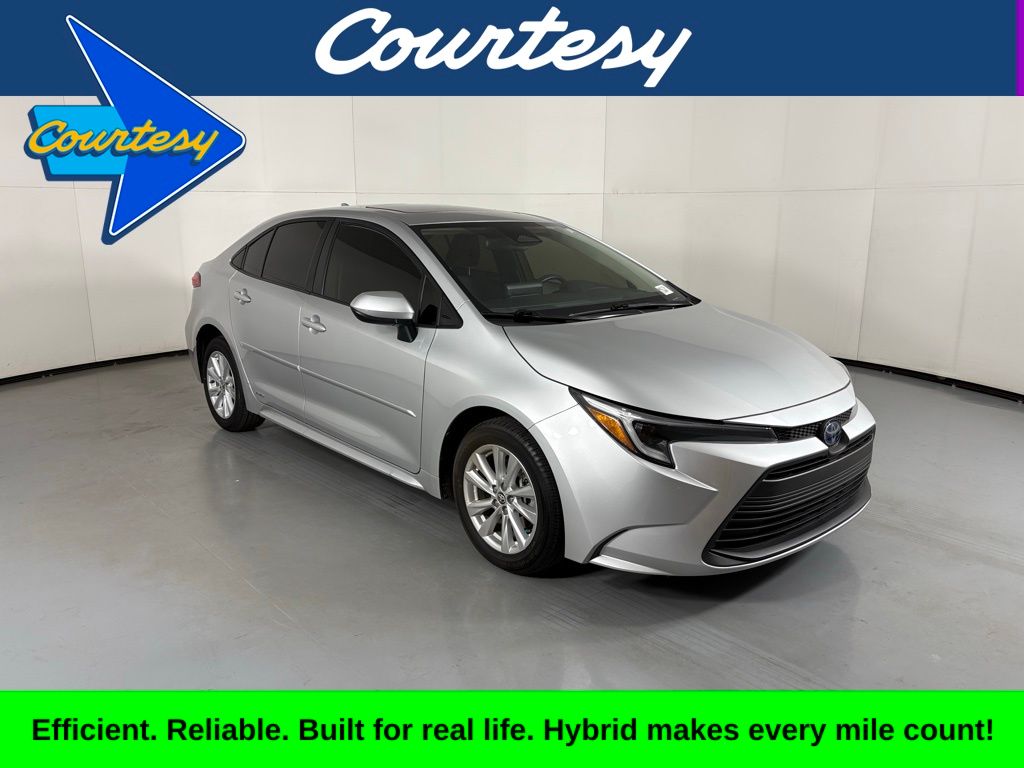Classic Silver Metallic 2023 Toyota Corolla Hybrid LE AWD Sedan All-Wheel Drive Continuously Variable Transmission