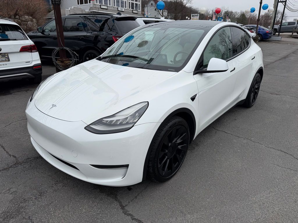 White 2021 Tesla Model Y Long Range AWD SUV / Crossover All-Wheel Drive 1-Speed Automatic