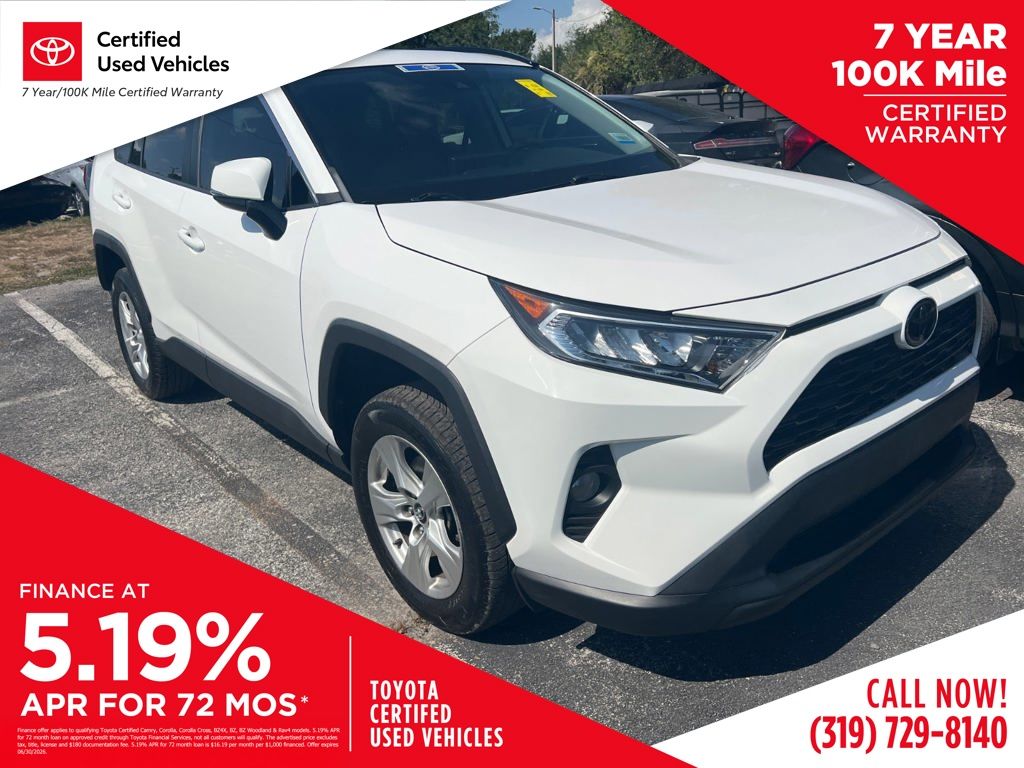 Super White 2020 Toyota RAV4 SUV / Crossover Front-Wheel Drive 8-Speed Automatic