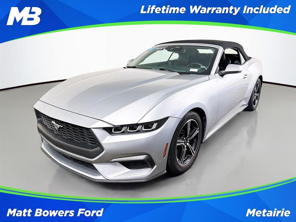 Iconic Silver Metallic 2025 Ford Mustang Convertible Rear-Wheel Drive Automatic