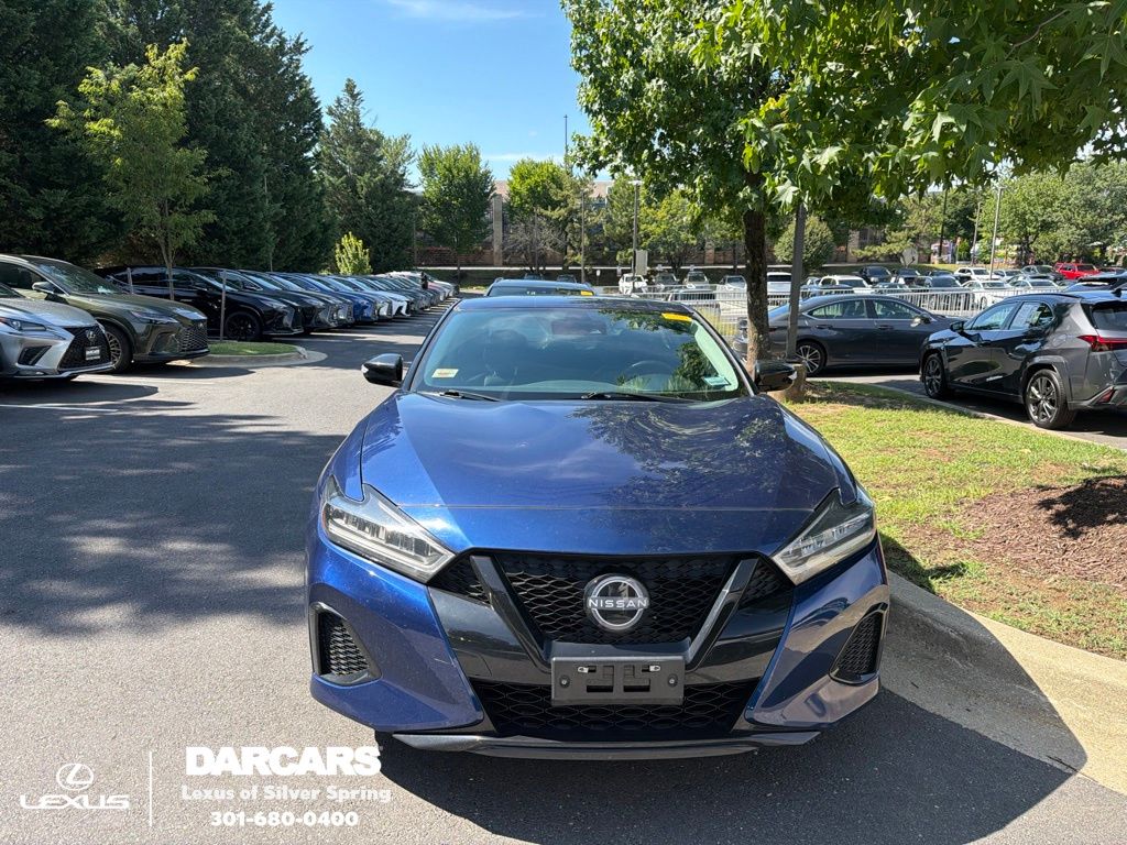 Deep Blue Pearl 2023 Nissan Maxima Sedan Front-Wheel Drive Continuously Variable Transmission