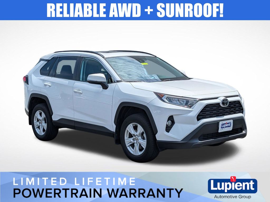 Super White 2021 Toyota RAV4 XLE AWD SUV / Crossover All-Wheel Drive 8-Speed Automatic