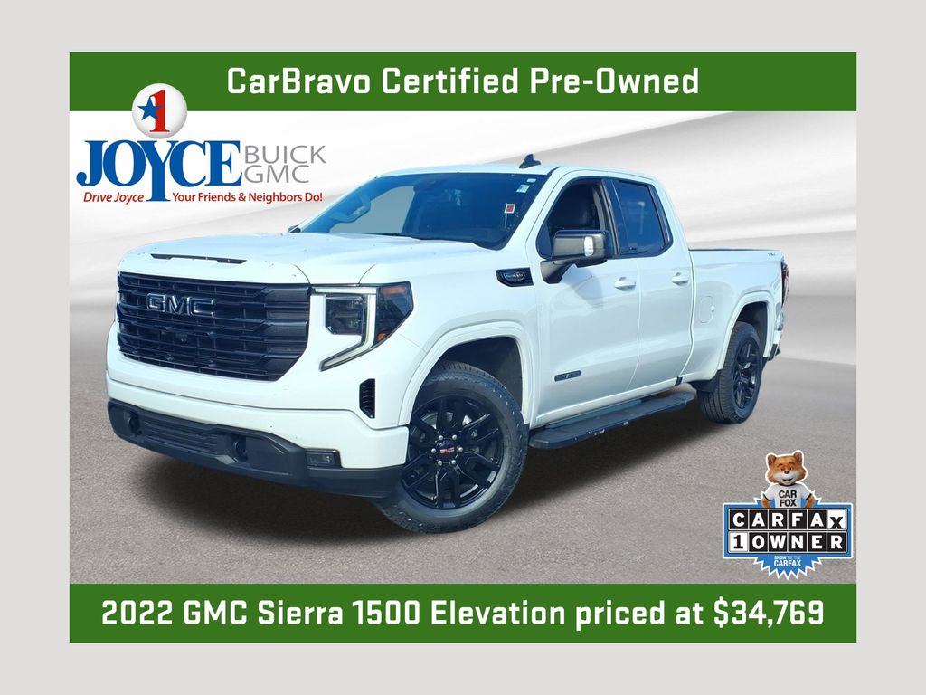 Summit White 2022 GMC Sierra 1500 Pickup Truck Four-Wheel Drive Automatic