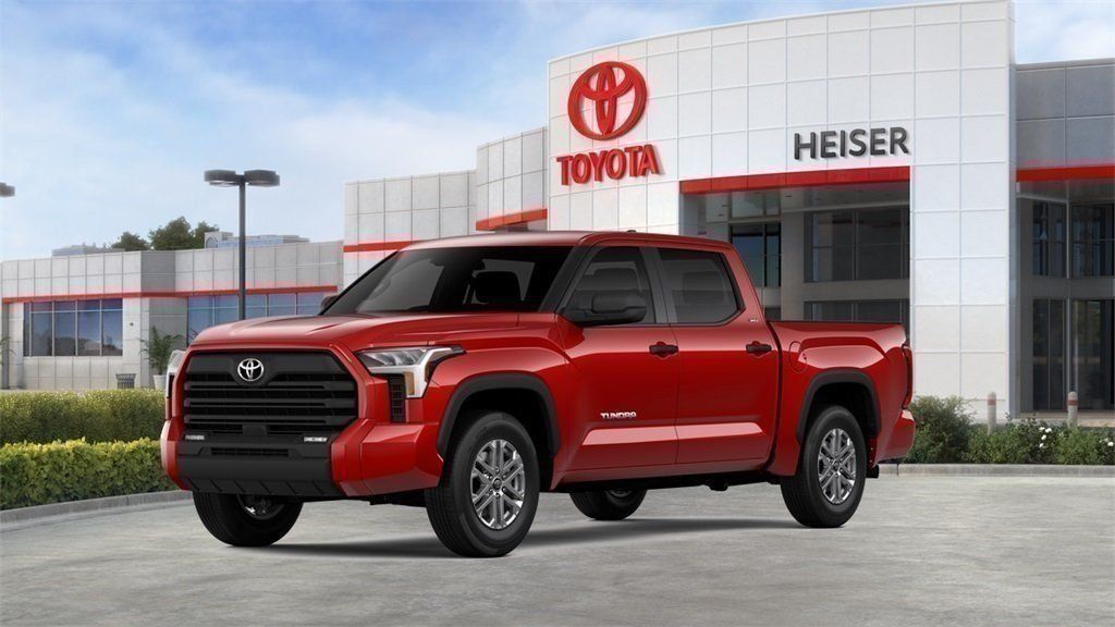 Red 2026 Toyota Tundra SR5 CrewMax Cab 4WD Pickup Truck Four-Wheel Drive Automatic