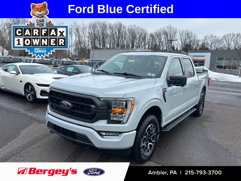Avalanche Gray 2023 Ford F-150 XLT SuperCrew 4WD Pickup Truck Four-Wheel Drive Automatic