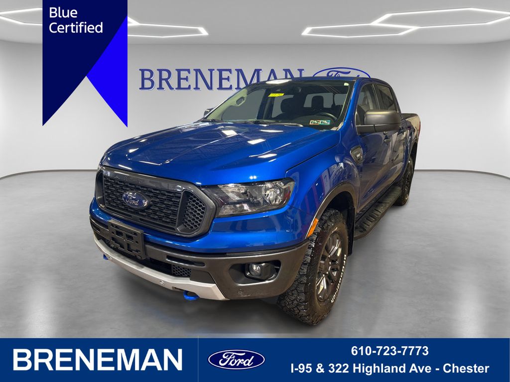 Lightning Blue 2019 Ford Ranger XLT SuperCrew 4WD Pickup Truck Four-Wheel Drive Automatic