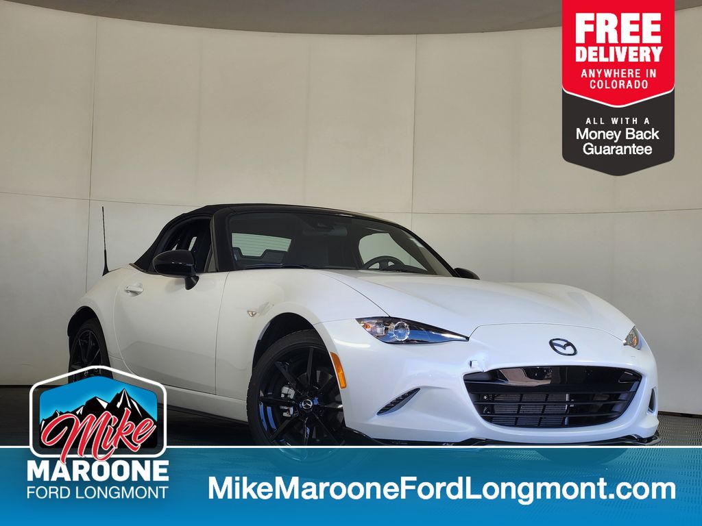 Snowflake White Pearl Mica 2023 Mazda MX-5 Miata Convertible Rear-Wheel Drive 6-Speed Manual