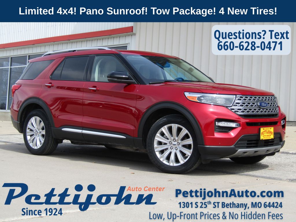 Red Metallic 2024 Ford Explorer Limited AWD SUV / Crossover All-Wheel Drive Automatic