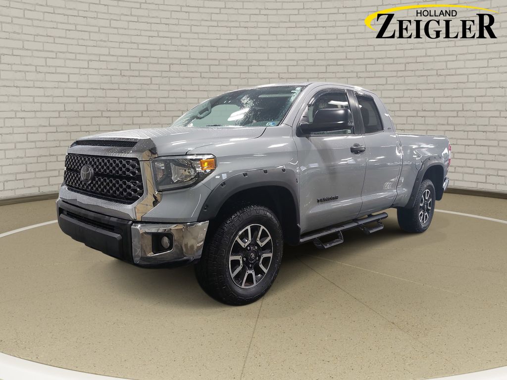 Gray 2019 Toyota Tundra SR5 Double Cab 4.6L 4WD Pickup Truck Four-Wheel Drive 6-Speed Automatic