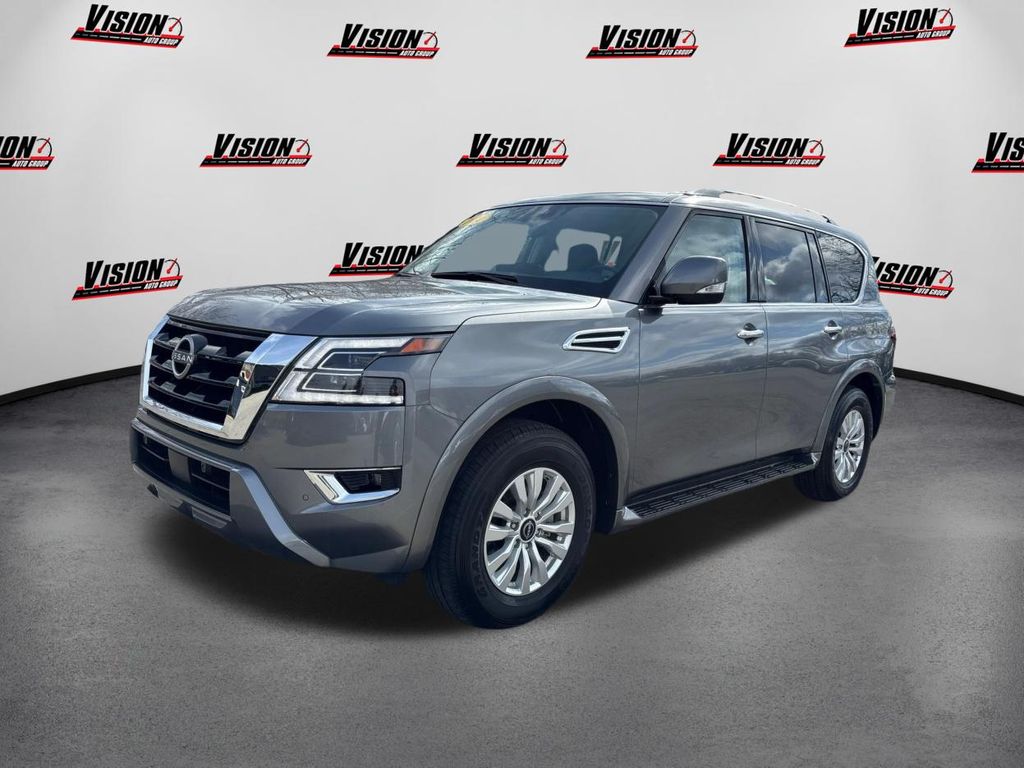 Gray (Gun Metallic) 2024 Nissan Armada SV 4WD SUV / Crossover Four-Wheel Drive 7-Speed Automatic