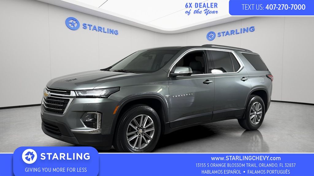 Silver Sage Metallic 2023 Chevrolet Traverse LT Cloth FWD SUV / Crossover Front-Wheel Drive 9-Speed Automatic
