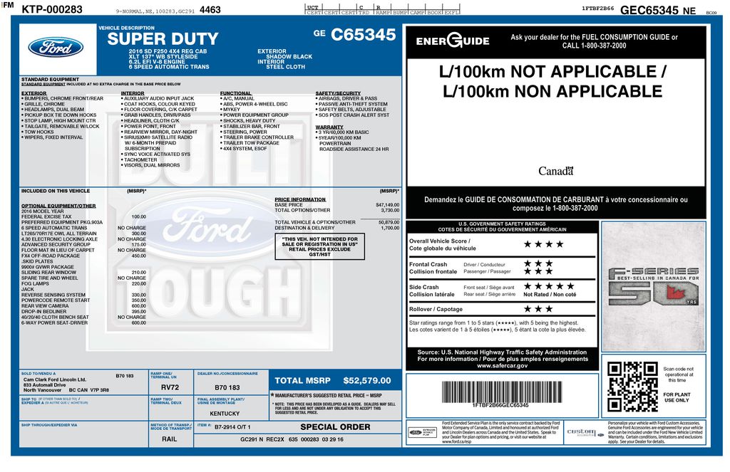 2016 Ford F-250 Super Duty XLT