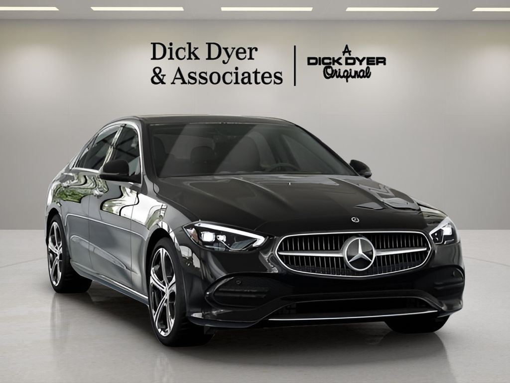 Black 2025 Mercedes-Benz C-Class Sedan Rear-Wheel Drive 9-Speed Automatic