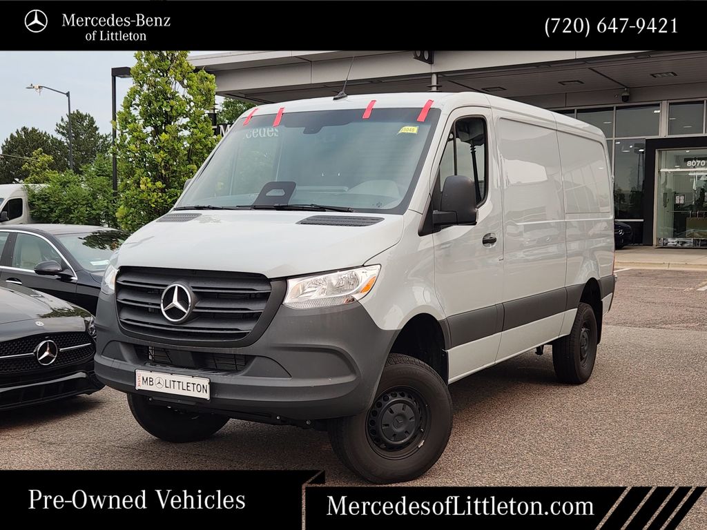 Silver Gray 2025 Mercedes-Benz Sprinter Cargo Van All-Wheel Drive 9-Speed Automatic