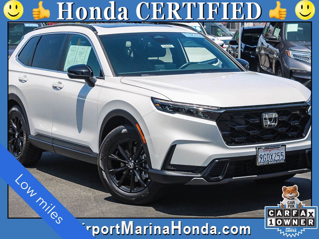 Platinum White Pearl 2023 Honda CR-V Hybrid SUV / Crossover Front-Wheel Drive Continuously Variable Transmission