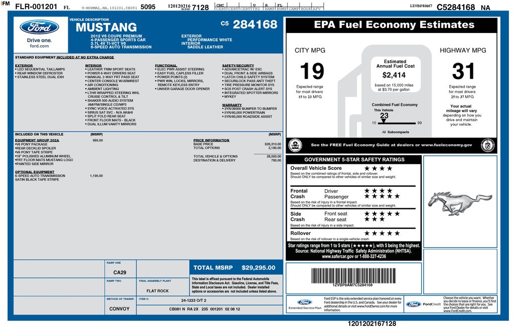 Used 2012 White Ford V6 Premium image 2
