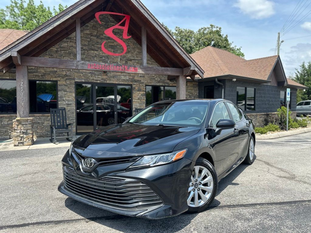 Midnight Black Metallic 2018 Toyota Camry LE Sedan Front-Wheel Drive 8-Speed Automatic
