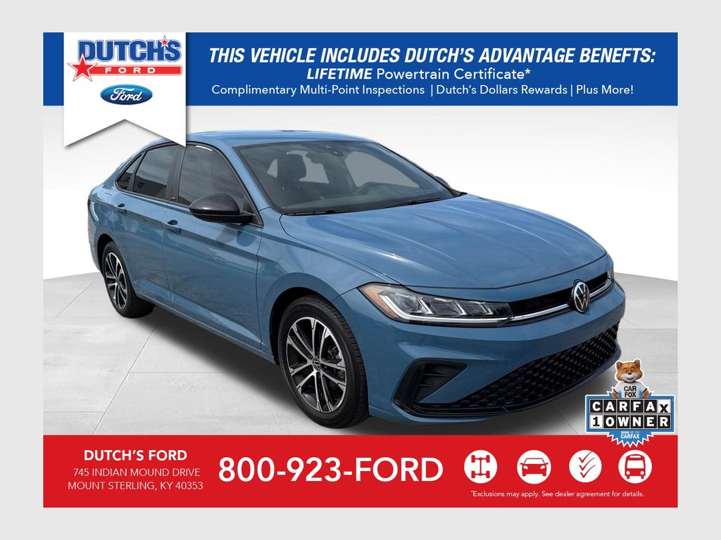 Blue 2025 Volkswagen Jetta Sedan Front-Wheel Drive 8-Speed Automatic