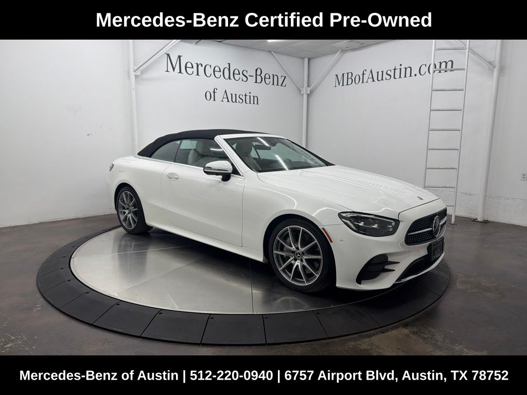 White 2023 Mercedes-Benz E-Class E 450 RWD Convertible Rear-Wheel Drive 9-Speed Automatic