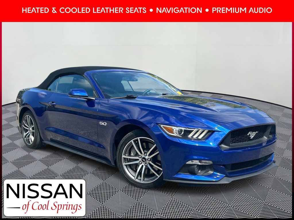 Blue Metallic 2016 Ford Mustang Convertible Rear-Wheel Drive 6-Speed Automatic
