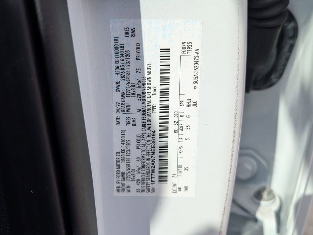 2022 Ford F-250SD XLT White at Cook Ford