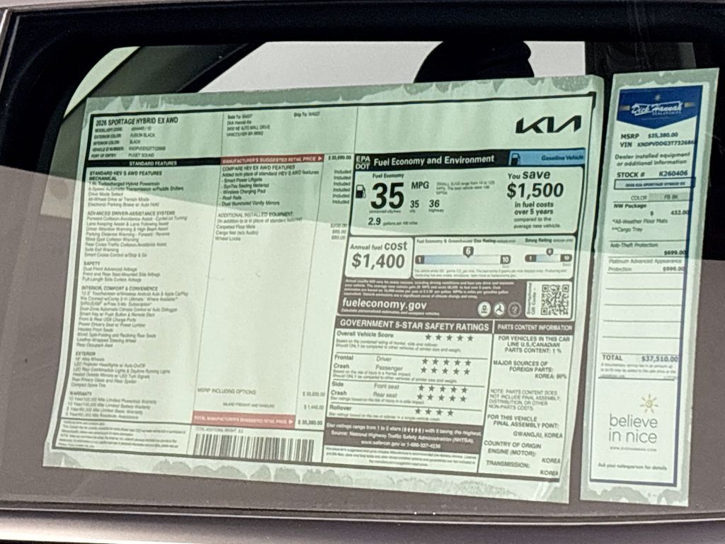 2026 Kia Sportage Hybrid EX