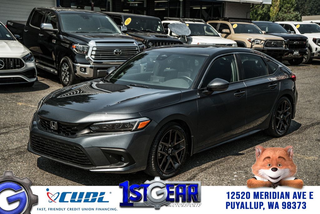 Gray 2023 Honda Civic Hatchback Hatchback Front-Wheel Drive Continuously Variable Transmission