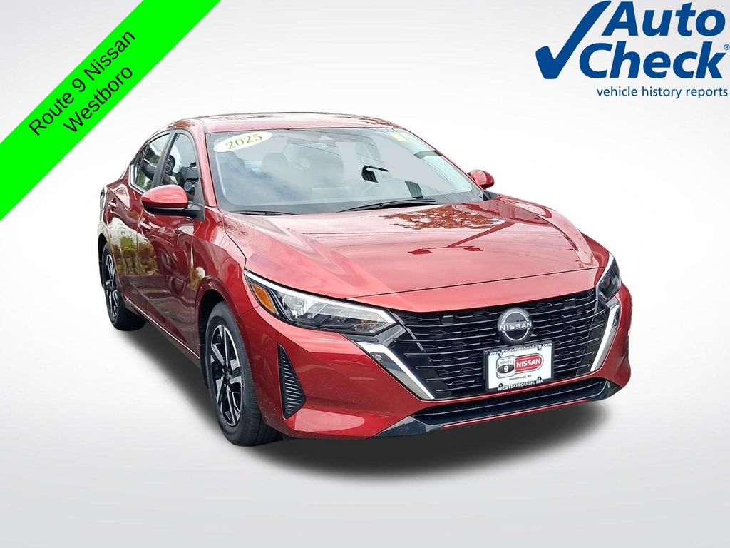 Red (Scarlet) 2025 Nissan Sentra Sedan Front-Wheel Drive Continuously Variable Transmission