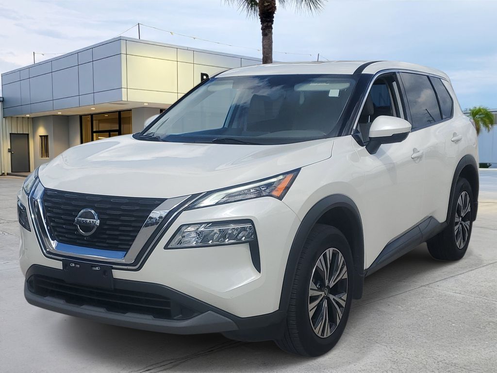 Pearl White Tricoat 2021 Nissan Rogue SUV / Crossover All-Wheel Drive Continuously Variable Transmission