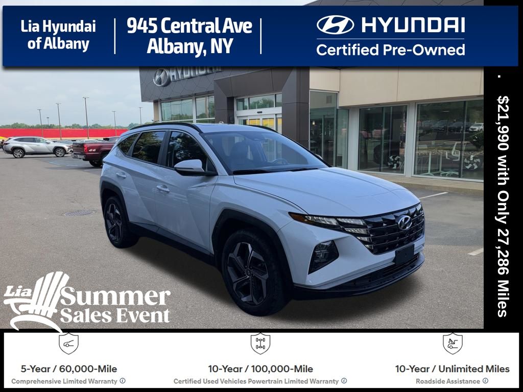 Serenity White Pearl 2023 Hyundai Tucson SUV / Crossover All-Wheel Drive 8-Speed Automatic