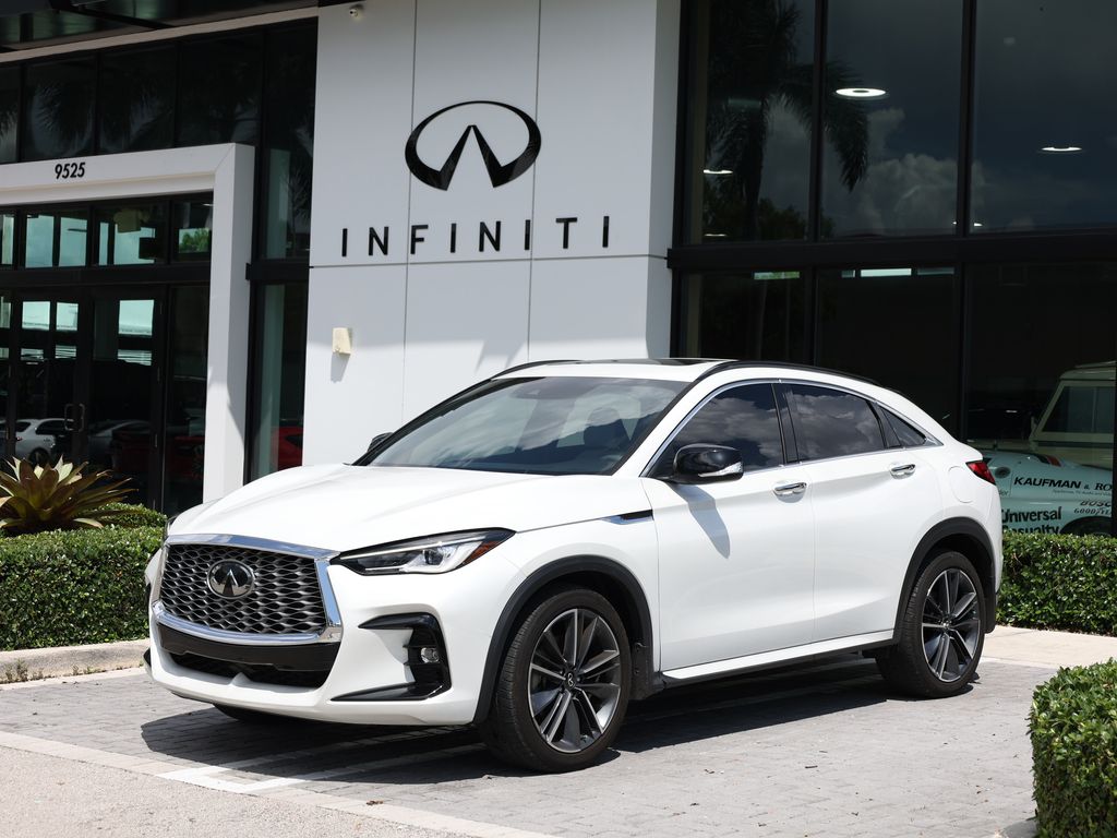 Radiant White 2024 INFINITI QX55 SUV / Crossover All-Wheel Drive Continuously Variable Transmission