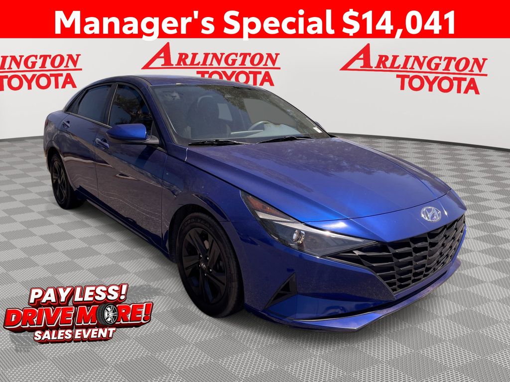 Intense Blue 2021 Hyundai Elantra Sedan Front-Wheel Drive Continuously Variable Transmission