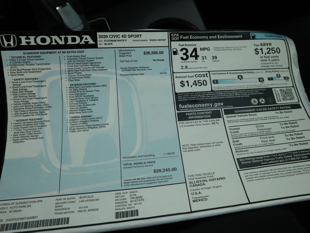 Thumbnail: 2026 Honda Civic - 9