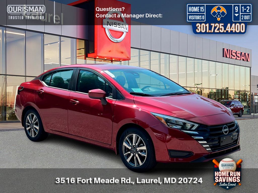 Red (Scarlet Ember Tintcoat) 2025 Nissan Versa SV FWD Sedan Front-Wheel Drive Continuously Variable Transmission