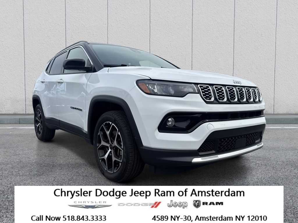 Bright White Clearcoat 2025 Jeep Compass Limited 4WD SUV / Crossover Four-Wheel Drive 8-Speed Automatic