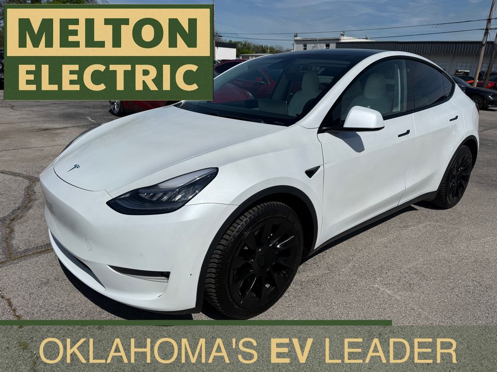 Pearl White Multi-Coat 2020 Tesla Model Y Long Range AWD SUV / Crossover All-Wheel Drive 1-Speed Automatic