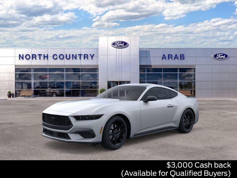 Iconic Silver Metallic 2026 Ford Mustang Coupe Rear-Wheel Drive Automatic