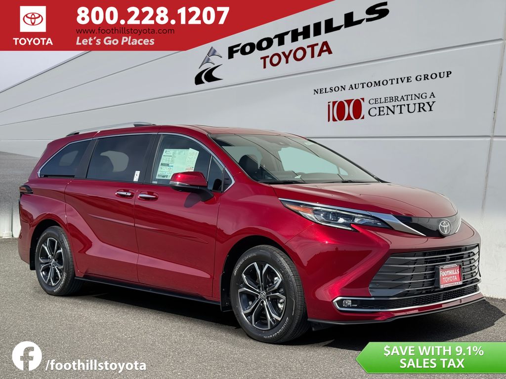 Red (Ruby) 2026 Toyota Sienna Minivan All-Wheel Drive Continuously Variable Transmission