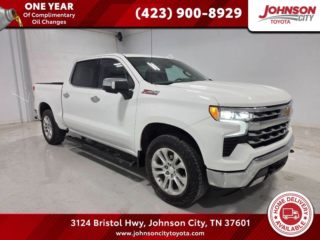 Summit White 2023 Chevrolet Silverado 1500 LTZ Crew Cab 4WD Pickup Truck Four-Wheel Drive Automatic