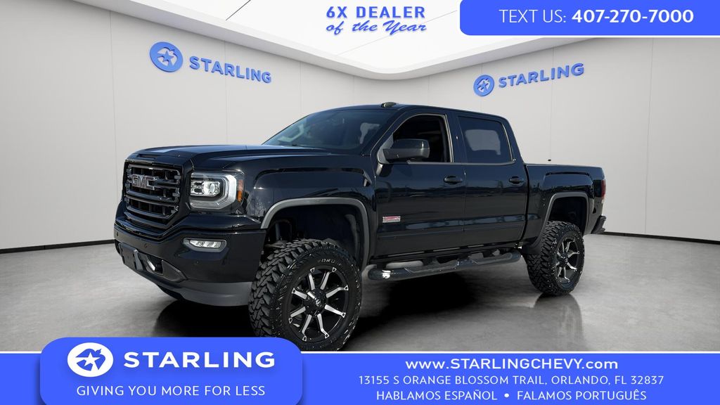 Onyx Black 2018 GMC Sierra 1500 SLT Crew Cab 4WD Pickup Truck Four-Wheel Drive 8-Speed Automatic Overdrive
