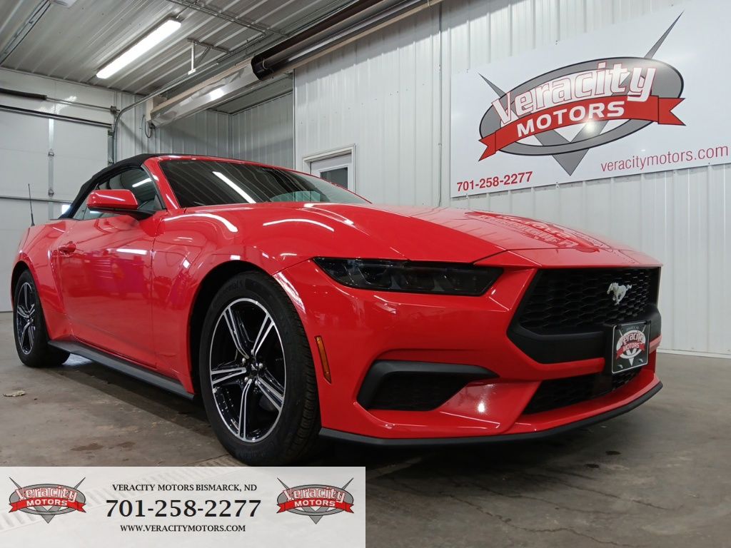 Red 2025 Ford Mustang EcoBoost Premium Convertible RWD Convertible Rear-Wheel Drive Automatic