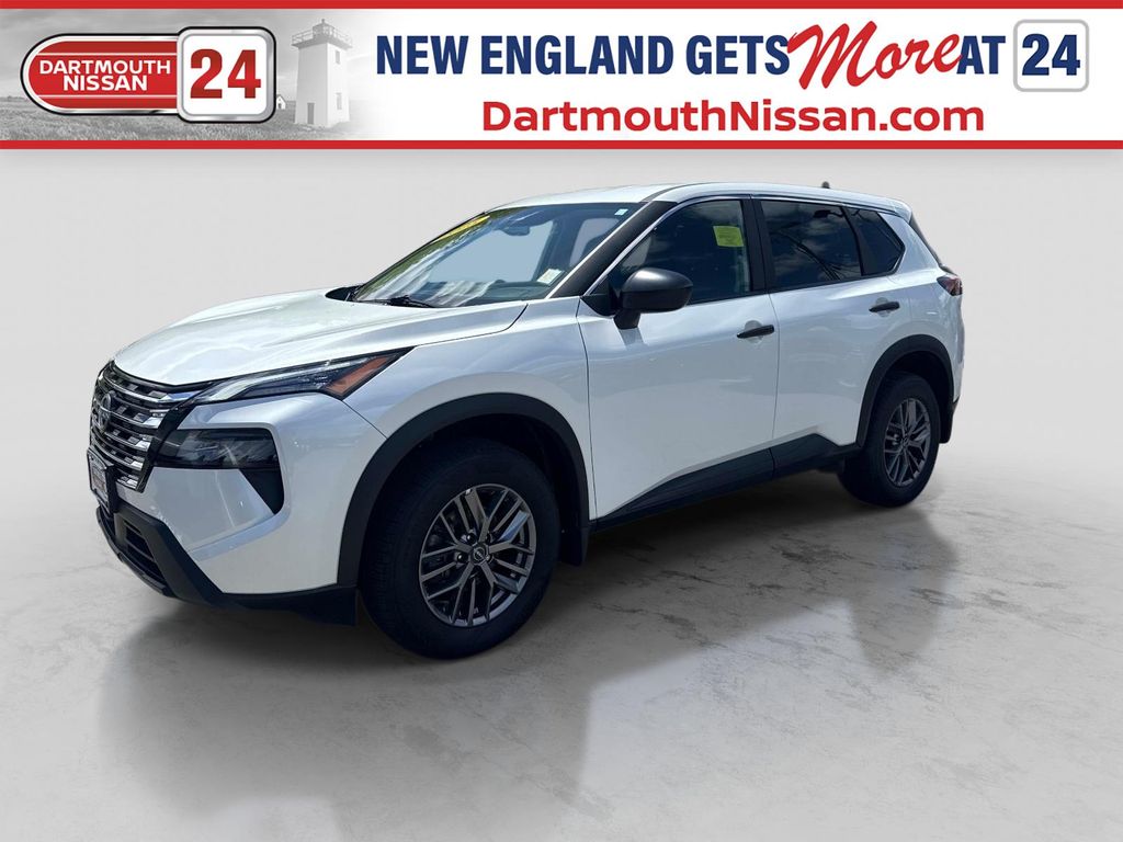 Everest White Pearl 2025 Nissan Rogue S AWD SUV / Crossover All-Wheel Drive Continuously Variable Transmission