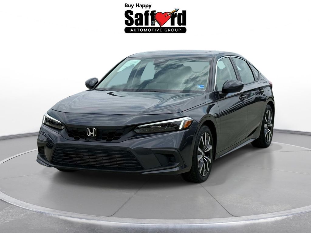 Meteorite Gray Metallic 2024 Honda Civic Hatchback Hatchback Front-Wheel Drive Continuously Variable Transmission
