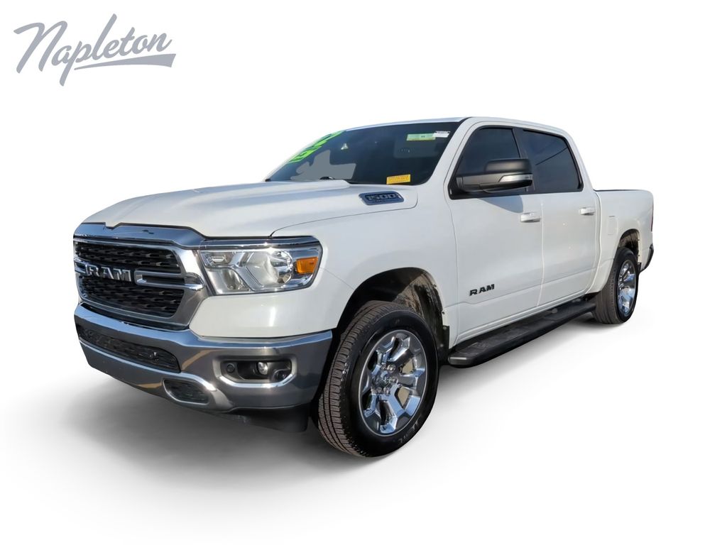 Bright White Clearcoat 2022 RAM 1500 Pickup Truck Four-Wheel Drive 8-Speed Automatic