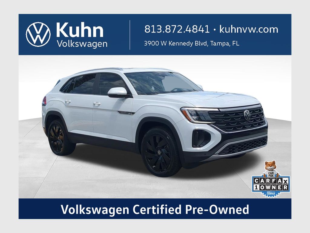 Pure White 2024 Volkswagen Atlas Cross Sport SUV / Crossover Front-Wheel Drive 8-Speed Automatic