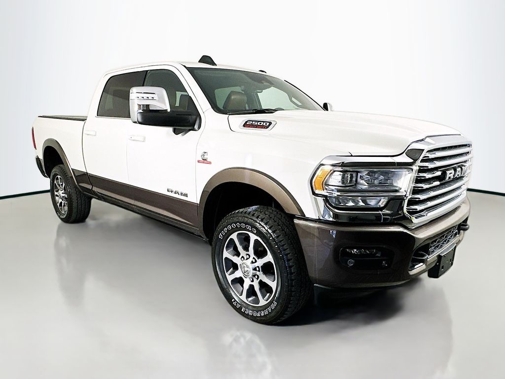 Pearl White 2024 RAM 2500 Pickup Truck Four-Wheel Drive 6-Speed Automatic