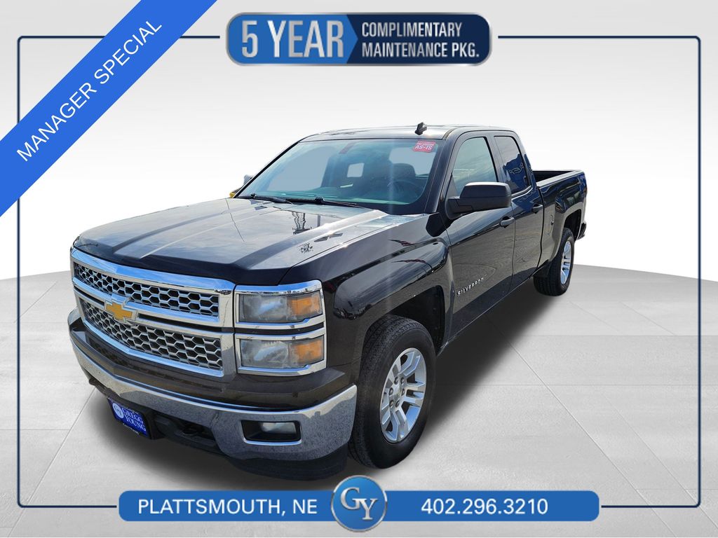 Black 2014 Chevrolet Silverado 1500 LT Double Cab 4WD Pickup Truck Four-Wheel Drive 6-Speed Automatic Overdrive